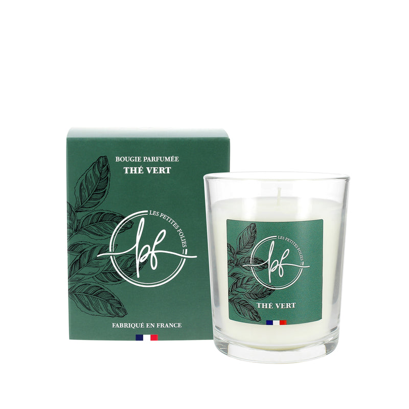 Bougies parfum thé vert - 45h Ø75/110 mm (x6)