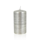 Bougie cylindrique brossée 44h argent
