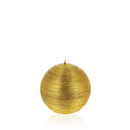 Bougie boule brossée or