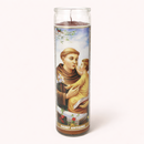 Bougies en verre avec effigies • 140h Ø55/200 mm (x12) - Les Bougies de France