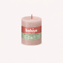 Bougies cylindriques teintées masse rustique - 35h Ø68/80 mm (x4) - Les Bougies de France