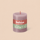 Bougies cylindriques teintées masse rustique - 35h Ø68/80 mm (x4) - Les Bougies de France