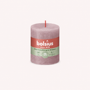 Bougies cylindriques teintées masse rustique - 35h Ø68/80 mm (x4) - Les Bougies de France