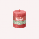 Bougies cylindriques teintées masse rustique - 35h Ø68/80 mm (x4) - Les Bougies de France