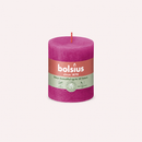 Bougies cylindriques teintées masse rustique - 35h Ø68/80 mm (x4) - Les Bougies de France