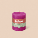 Bougies cylindriques teintées masse rustique - 35h Ø68/80 mm (x4) - Les Bougies de France