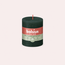 Bougies cylindriques teintées masse rustique - 35h Ø68/80 mm (x4) - Les Bougies de France