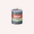 Bougies cylindriques teintées masse rustique - 35h Ø68/80 mm (x4) - Les Bougies de France