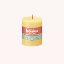Bougies cylindriques teintées masse rustique - 35h Ø68/80 mm (x4) - Les Bougies de France