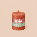 Bougies cylindriques teintées masse rustique - 35h Ø68/80 mm (x4) - Les Bougies de France