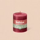 Bougies cylindriques teintées masse rustique - 35h Ø68/80 mm (x4) - Les Bougies de France