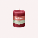 Bougies cylindriques teintées masse rustique - 35h Ø68/80 mm (x4) - Les Bougies de France