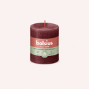 Bougies cylindriques teintées masse rustique - 35h Ø68/80 mm (x4) - Les Bougies de France