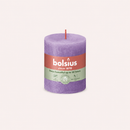 Bougies cylindriques teintées masse rustique - 35h Ø68/80 mm (x4) - Les Bougies de France