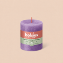 Bougies cylindriques teintées masse rustique - 35h Ø68/80 mm (x4) - Les Bougies de France