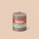 Bougies cylindriques teintées masse rustique - 35h Ø68/80 mm (x4) - Les Bougies de France