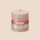 Bougies cylindriques teintées masse rustique - 62h Ø100/100 mm (x3) - Les Bougies de France