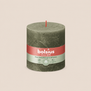Bougies cylindriques teintées masse rustique - 62h Ø100/100 mm (x3) - Les Bougies de France