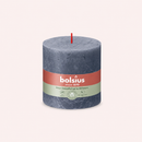 Bougies cylindriques teintées masse rustique • 62h Ø100/100 mm (x3) - Les Bougies de France