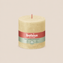 Bougies cylindriques teintées masse rustique - 62h Ø100/100 mm (x3) - Les Bougies de France