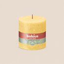 Bougies cylindriques teintées masse rustique - 62h Ø100/100 mm (x3) - Les Bougies de France