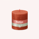 Bougies cylindriques teintées masse rustique • 62h Ø100/100 mm (x3) - Les Bougies de France