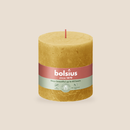 Bougies cylindriques teintées masse rustique - 62h Ø100/100 mm (x3) - Les Bougies de France
