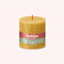 Bougies cylindriques teintées masse rustique • 62h Ø100/100 mm (x3) - Les Bougies de France