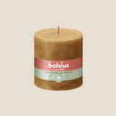 Bougies cylindriques teintées masse rustique - 62h Ø100/100 mm (x3) - Les Bougies de France