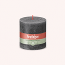 Bougies cylindriques teintées masse rustique • 62h Ø100/100 mm (x3) - Les Bougies de France