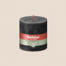 Bougies cylindriques teintées masse rustique - 62h Ø100/100 mm (x3) - Les Bougies de France
