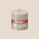 Bougies cylindriques teintées masse rustique - 62h Ø100/100 mm (x3) - Les Bougies de France