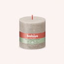 Bougies cylindriques teintées masse rustique • 62h Ø100/100 mm (x3) - Les Bougies de France