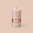 Bougies cylindriques teintées masse rustique - 60h Ø68/130 mm (x4) - Les Bougies de France