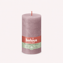 Bougies cylindriques teintées masse rustique - 60h Ø68/130 mm (x4) - Les Bougies de France