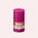 Bougies cylindriques teintées masse rustique - 60h Ø68/130 mm (x4) - Les Bougies de France