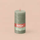 Bougies cylindriques teintées masse rustique - 60h Ø68/130 mm (x4) - Les Bougies de France