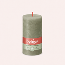 Bougies cylindriques teintées masse rustique - 60h Ø68/130 mm (x4) - Les Bougies de France