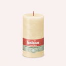 Bougies cylindriques teintées masse rustique - 60h Ø68/130 mm (x4) - Les Bougies de France