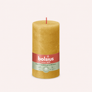 Bougies cylindriques teintées masse rustique - 60h Ø68/130 mm (x4) - Les Bougies de France