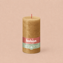 Bougies cylindriques teintées masse rustique - 60h Ø68/130 mm (x4) - Les Bougies de France