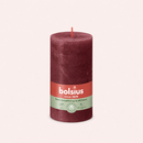 Bougies cylindriques teintées masse rustique - 60h Ø68/130 mm (x4) - Les Bougies de France