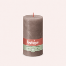 Bougies cylindriques teintées masse rustique - 60h Ø68/130 mm (x4) - Les Bougies de France