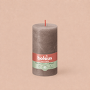 Bougies cylindriques teintées masse rustique - 60h Ø68/130 mm (x4) - Les Bougies de France