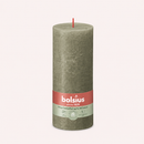 Bougies cylindriques teintées masse rustique - 85h Ø68/190 mm (x4) - Les Bougies de France