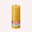 Bougies cylindriques teintées masse rustique - 85h Ø68/190 mm (x4) - Les Bougies de France