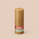 Bougies cylindriques teintées masse rustique - 85h Ø68/190 mm (x4) - Les Bougies de France