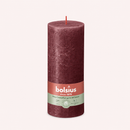 Bougies cylindriques teintées masse rustique - 85h Ø68/190 mm (x4) - Les Bougies de France