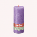 Bougies cylindriques teintées masse rustique - 85h Ø68/190 mm (x4) - Les Bougies de France