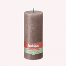 Bougies cylindriques teintées masse rustique - 85h Ø68/190 mm (x4) - Les Bougies de France